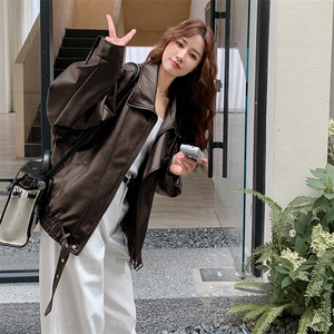 短款休闲皮衣外套女2025年秋季新款韩系酷飒风小个子机车气质夹克图片