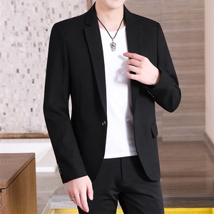 2021秋冬新款 男士商务休闲西服男西装简约纯色便服单西XF286-P85图片