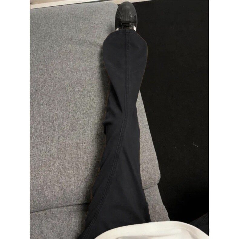 美式复古加厚牛仔裤男美式高街潮牌弯刀裤直筒微喇裤LA82200-P52,男装牛仔裤,星座1008