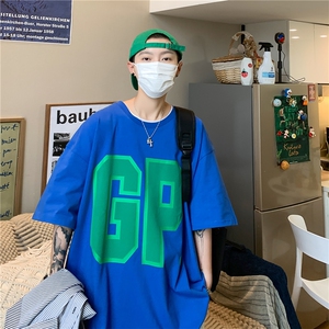 港风短袖上衣男夏潮流印花百搭T恤白底A061-T0120-P30图片
