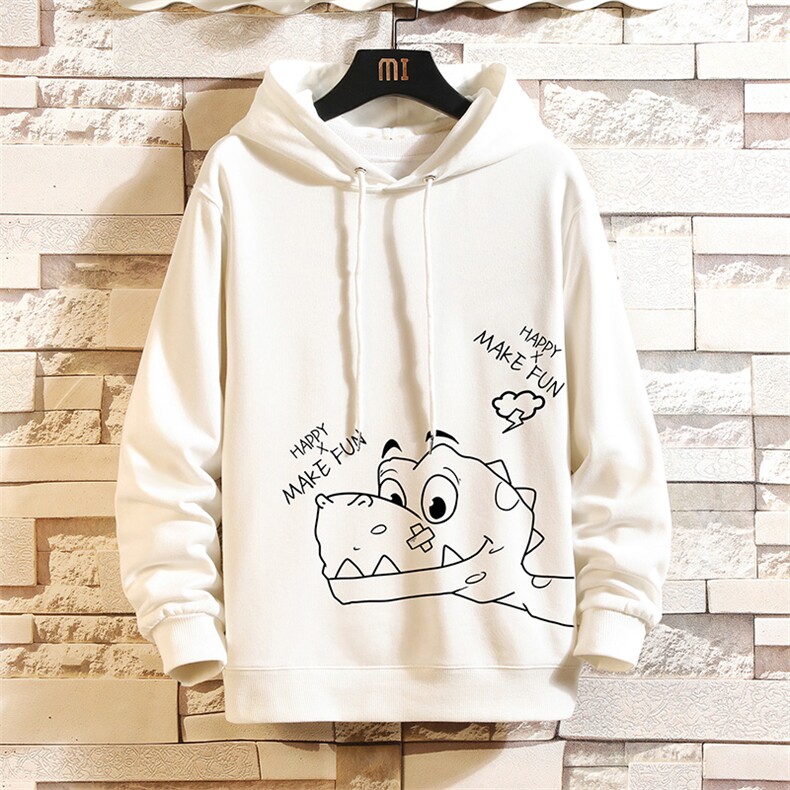 WY2136-P35 加绒款-P40纯棉连帽卫衣男大码运动帽衫宽松薄 砖墙图片