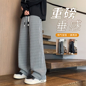 ！2025秋冬新款男士雪尼尔直筒休闲裤宽松裤WK2098特P35图片