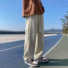 水洗做旧工装牛仔裤男秋冬宽松直筒阔腿裤潮牌高街裤子N2033-p45，男装牛仔裤，星座1008-1
