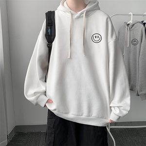 WY2224-P35 加绒款-P40 纯棉连帽卫衣男大码运动帽衫宽松薄外套男图片