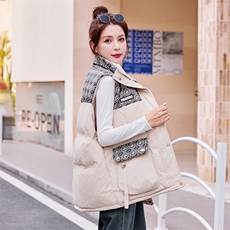 马甲女2024冬装新款女装韩版时尚气质拼接显瘦马夹外套！现货已出，女装马甲，慧尚依恋