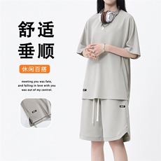 夏季薄款潮流休闲宽松时尚百搭套装TZ19-特批70，男装休闲套装，星座718