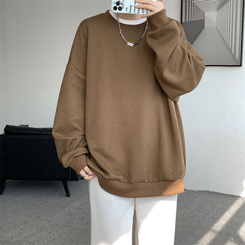 卫衣男秋季新款港风宽松提花套头上衣WY6655-特P28,男装卫衣,星座214-3