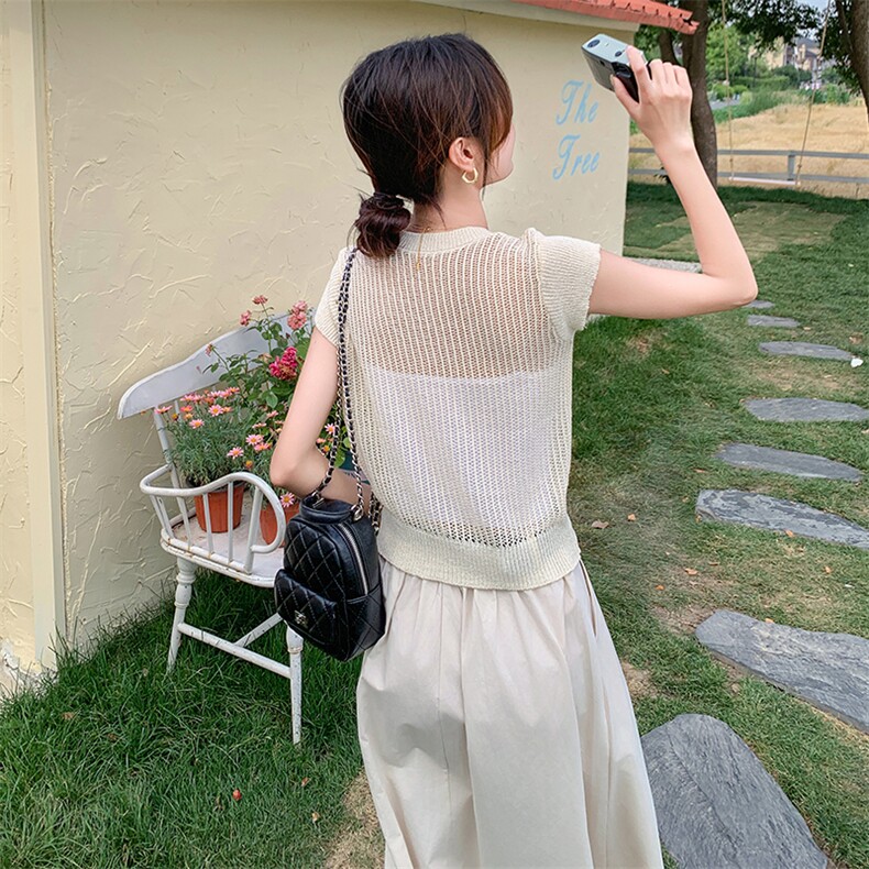 优雅知性女神范米白色上衣半身裙女夏季2025新款干练气质女装套装,女装套装/套裙,2C159
