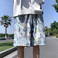 703-DK80-P26夏季休闲大码沙滩短裤数码印花，男装牛仔裤，星座703