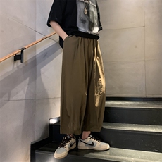 新款日系裤子直筒宽松工装裤男女oversize休闲阔腿灯笼裤2977-P35，男装工装外套，星座1008-1