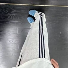 休闲裤男韩版潮流百搭裤子夏季薄款坠感阔腿拖地长裤CAK35，男装休闲裤，星座516A