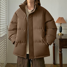 现货抖音得物可供视频三防加厚羽绒连帽棉衣外套面包棉服MY8095，男装棉衣，电商A486