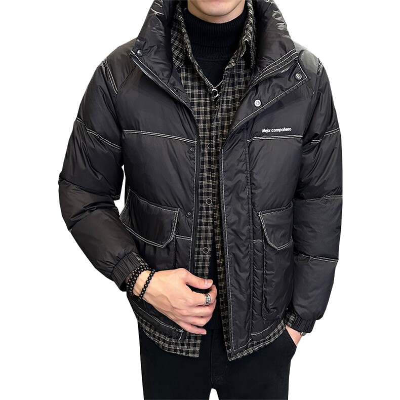 标502025新款男士白鸭绒羽绒服立领百搭时尚外套YR8096-P200,男装羽绒服,电商A413