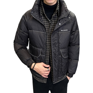 标50  2025新款男士白鸭绒羽绒服立领百搭时尚外套YR8096-P200图片