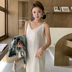 白色吊带连衣裙套装女2025春夏新款设计感国风刺绣牛仔外套两件套，女装套装/套裙，浙宝305