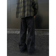 2025新款美式泼墨牛仔裤复古褶皱直筒裤A316-1-K1216P60控79，男装牛仔裤，星座906（原电商a316-1）