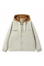 JK9968P85新港风连帽假两件情侣夹克宽松百搭外套M-4XL，男装夹克，星座1204
