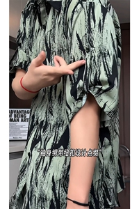 短袖衬衫男+短裤男套装男100%聚酯纤维M-5XL大码TZ78721P50控98图片