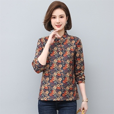 大量现货加绒加厚高领印花打底衫2024冬装新款韩版显瘦气质长袖女，女装大码女装，奕阳依阁