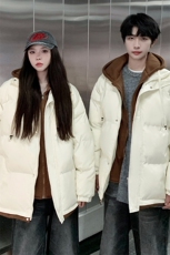 冬季棉服新款D4134-TP75不男女可穿休闲宽松设计感连帽外套，男装棉衣，电商A102