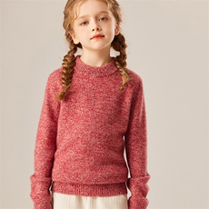 2024秋冬新款童装35%山羊绒7针半高领花纱羊绒衫，童装儿童羊绒衫，旭泰羊绒