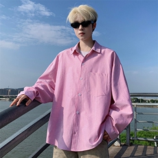 衬衫男秋季新款港风宽松大码条纹长袖衬衣CS801-特P29，男装衬衫，星座214-3