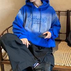 大加绒加厚卫衣男渐变色刺绣港风外套416B-WYJ296-P75限98，男装卫衣，星座416B-1