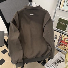 美式底特律工装夹克男春新款潮牌宽松休闲小众解构外套W6476-P92，男装夹克，星座412-2