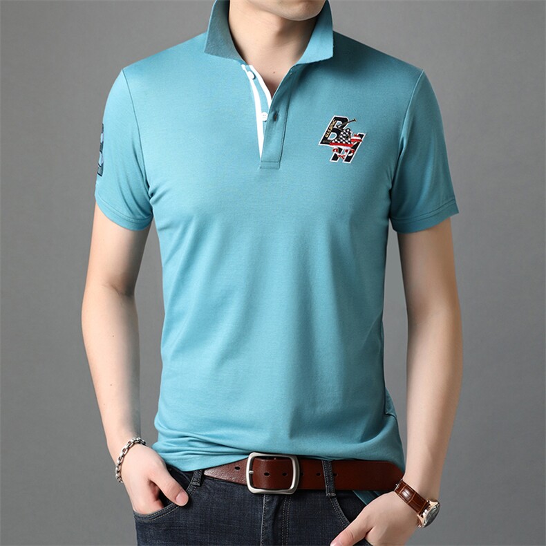 多彩十色2021夏季男士新款短袖T恤简约商务休闲polo衫B8802P60,男装Polo衫,电商D230