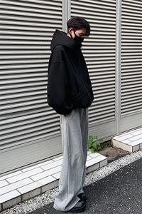 春装 500克大廓型情侣连帽卫衣oversisz厚拉链外套男女 H1008 P88图片