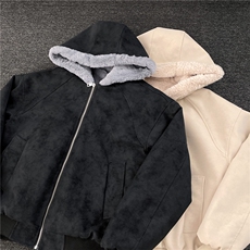 座山雕连帽棉服男冬季加绒加厚连帽皮衣棉衣美式外套M318-P108，男装皮衣，星座308B-2