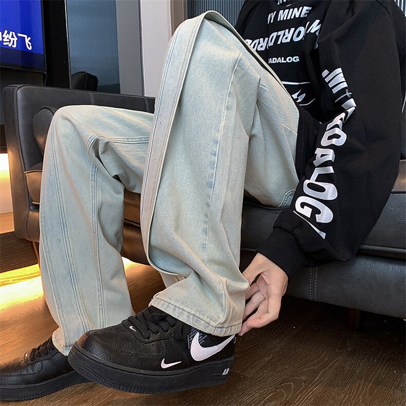 牛仔裤直筒潮牌B342-K9001-P50控68直播品质,男装牛仔裤,电商B342