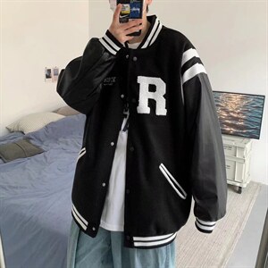 潮流夹克潮男春季棒球领夹克J8051P65图片