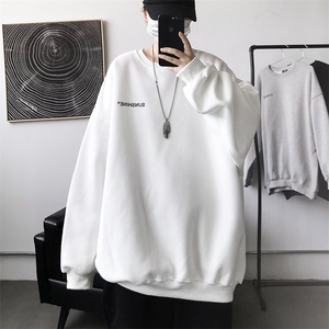 W33 中性情侣印花圆领秋冬卫衣 常规P28 加绒P38 S-5XL 支持定制图片