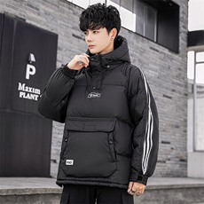 冬季套头羽绒服男加厚连帽拉链羽绒衣外套潮青年A266-YR04-P200，男装羽绒服，电商A266