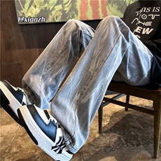 XZ616秋冬新款重磅扎染微喇水洗牛仔休闲长裤TY1121特P65控88，男装牛仔裤，星座512A（原616）