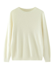 一线成衣圆领100纯山羊绒衫女秋冬康赛妮线时尚打底宽松针织毛衣，女装羊绒衫，轩妮羊绒