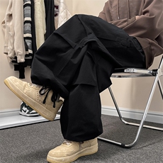 2024春季新款日系潮牌宽松阔腿休闲裤垂感工装裤现货K7635-P43，男装休闲裤，星座512-3
