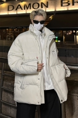 冬季宽松高街假两件棉袄潮加厚保暖外套XZ808B-WH018-P128，男装棉衣，星座808B