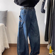 JY654-P49美式复古街头弯刀阔腿牛仔裤男网图，男装牛仔裤，星座1501-3