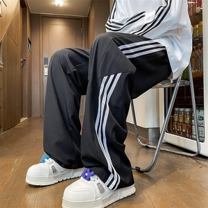 2025新款宽松休闲裤男女韩版潮流百搭裤子薄款坠感阔腿拖地长裤图片