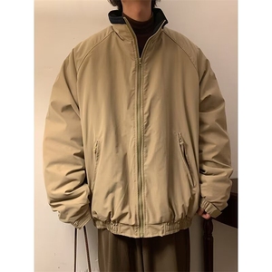 新款男女加厚日系简约棉袄棉服气质时尚慵懒面包服  Y6586 P85图片