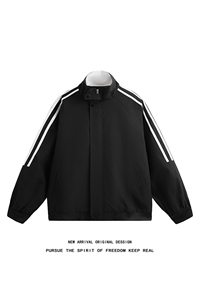 JK5007/P65春装新款个性织带立领飞行员夹克男潮百搭上衣外套图片