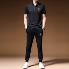 运动套装男2023夏季薄款圆领短袖t休闲中青年男士运动服潮流夏装，男装休闲套装，电商B212（原钱塘6029）