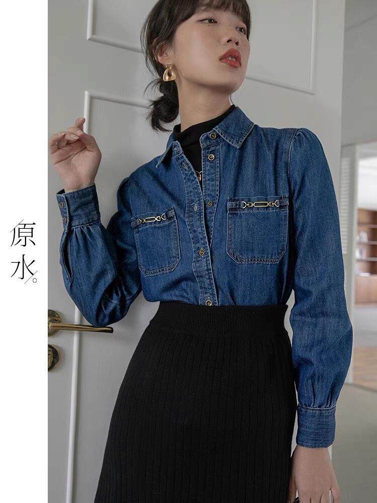 新款加绒牛仔衬衣，其它，莎奈儿