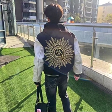 美式vibe刺绣夏季光明之眼上衣重磅短袖t恤潮流ins男女情侣装，男装夹克，四季星座505