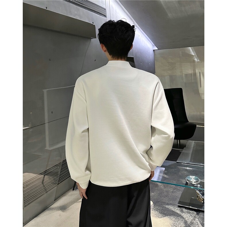 韩系学院风设计cleanfit卫衣简约纯色休闲打底常规P39加绒P49,男装T恤,电商B319