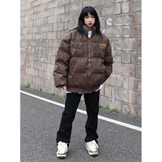 1506-1/MM80301高质量/P89复古美式街头嘻哈PU皮加厚棉服男女，男装棉衣，星座1506-1