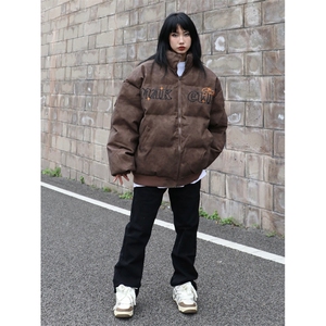 1506-1/MM80301高质量/P89复古美式街头嘻哈PU皮加厚棉服男女图片