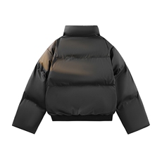 网图25冬季立领PU皮棉服男装短款棉衣外套冬装宽松面包服S526特70，男装棉衣，电商A233-1
